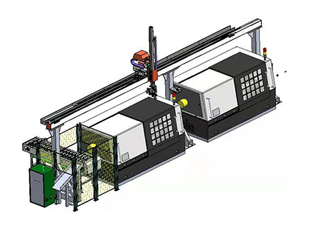 车床上下料桁架及断屑装置